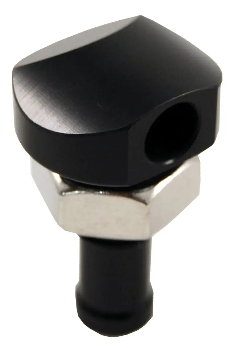 04-03-001 Billet Thru Hull Water Fitting Black 3/8" 90 Deg. wps-18-2070b