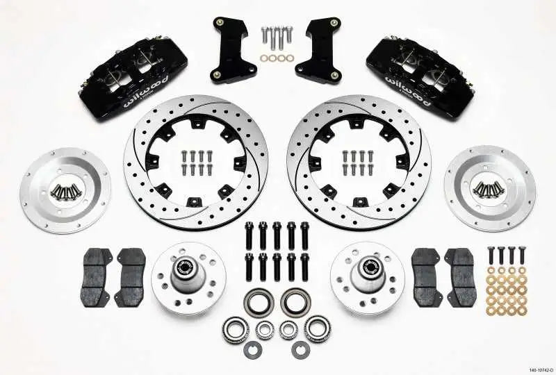 140-10742-D Wilwood Dynapro 6 Front Hub Kit 12.19in Drilled 74-80 Pinto/Mustang II Disc Spindle only wil140-10742-d