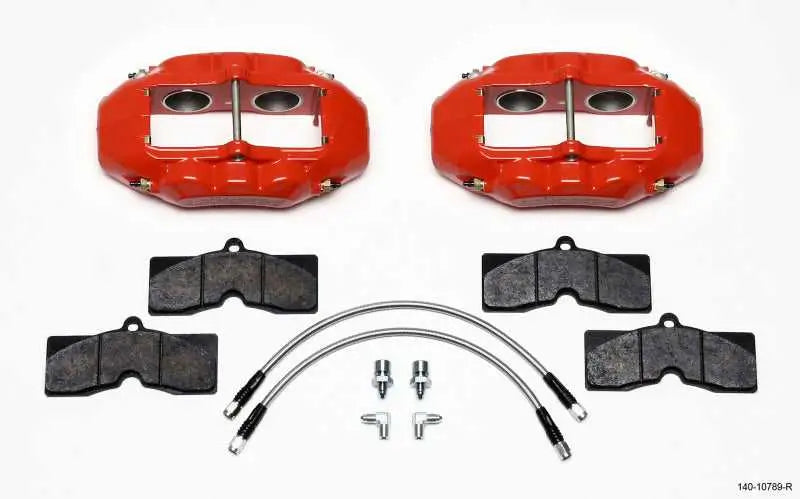 140-10789-R Wilwood D8-4 Front Caliper Kit Red Corvette C2 / C3 65-82 wil140-10789-r