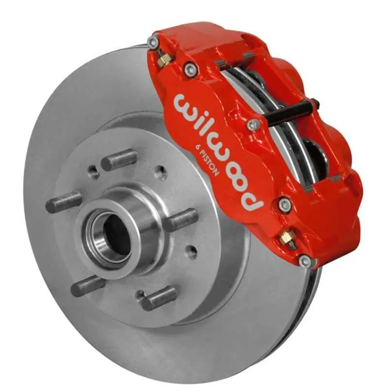 140-14474-R Wilwood Narrow Superlite 6R Front Brake Kit 11.86in Red 64-70 GM C10 w/ Factory Drum Spindles wil140-14474-r