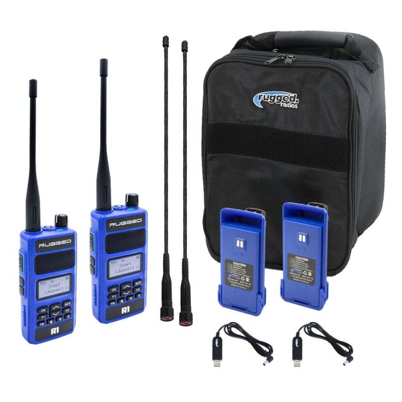 Rugged Radios R1 READY PACK - Rugged R1 - Business Band Two Way Handheld Radios - Digital and Analog