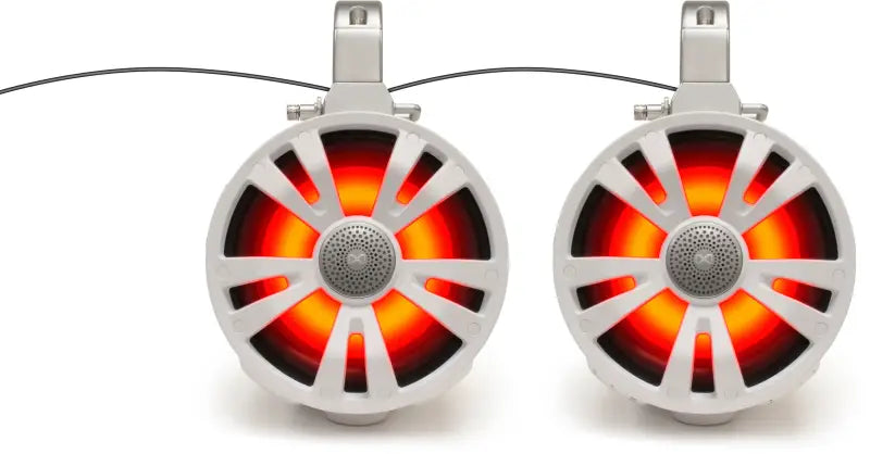 2 Pack White 8' Speakers One Amplified One Non Amplifie wps-63-9225