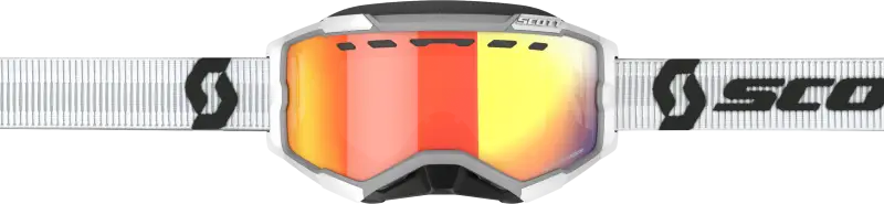 278604-0002341 Scott Fury Goggle Snow Cross Ls White W/Red Chrome wps-51-5477