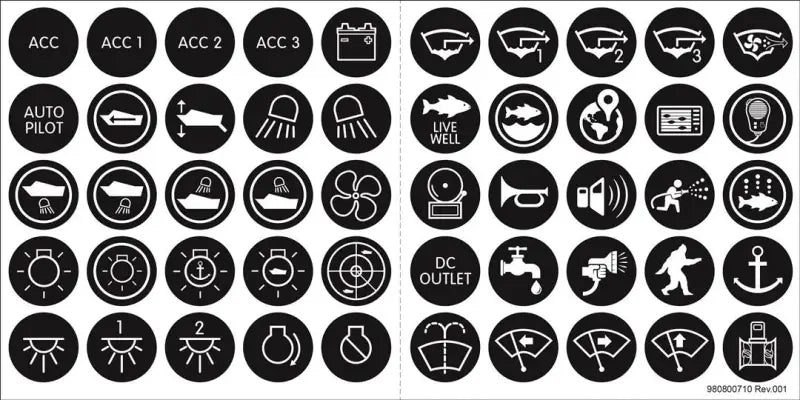 4230-BSS Blue Sea Label Kit Ss Button Switch Back Lit b6z4230bss