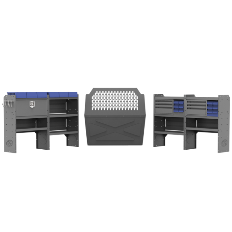 Holman General Service Van Package 43" H Shelves Ford Transit Connect Model 42TCL