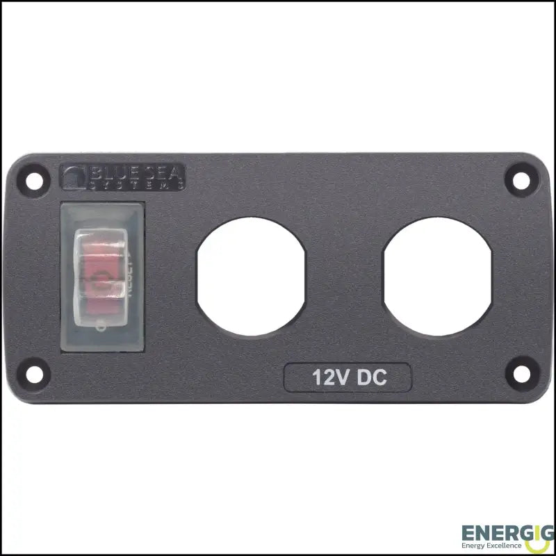 4364-BSS Blue Sea Panel Acc H2O 2 Socket Blank b6z4364bss