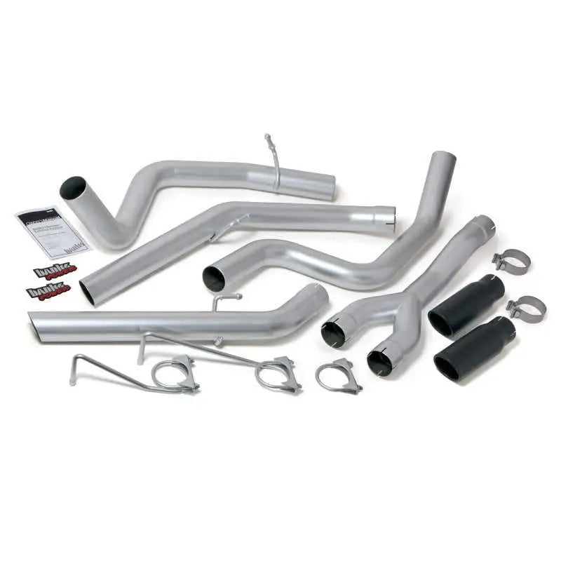 48602-B Banks Power 14-15 Dodge Ram 1500 3.0L Diesel Monster Exhaust System - SS Dual Exhaust w/ Black Tips gbe48602-b