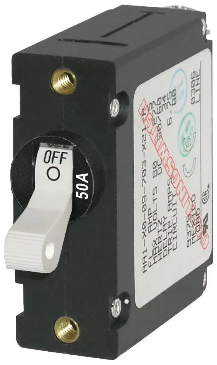 7230-BSS Blue Sea Circuit Breaker Aa1Toggle 50A Wht b6z7230bss