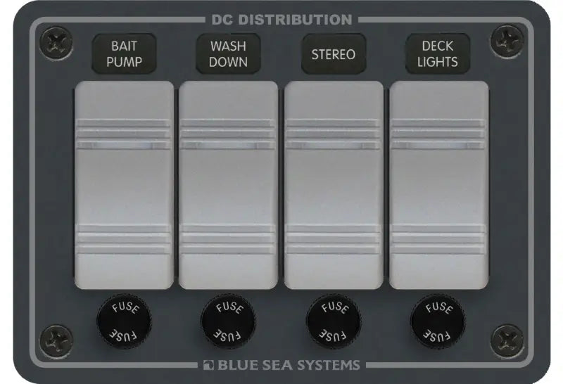 8262-BSS Blue Sea Panel H2O 12Vdc Agc 4Pos H b6z8262bss