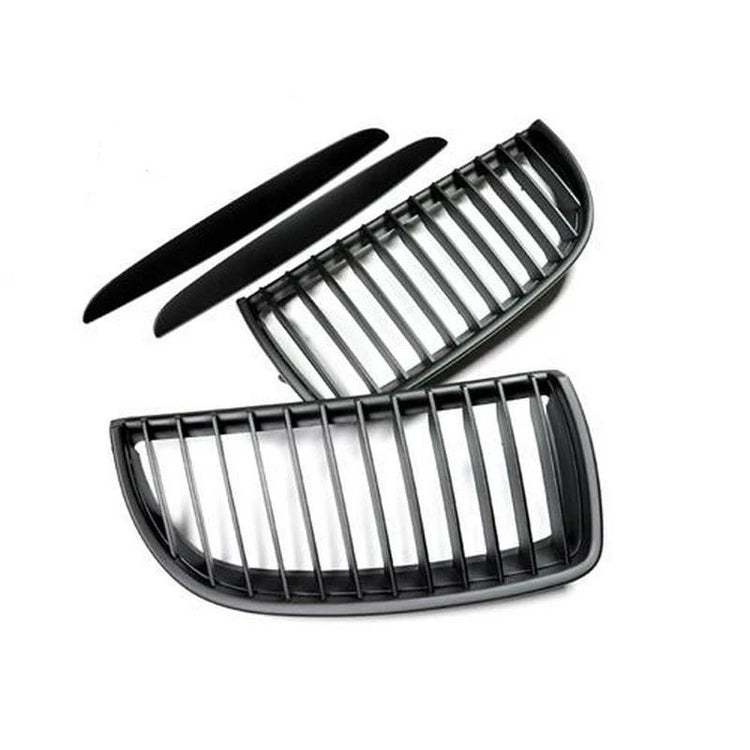 AutoTecknic Aero Replacement Stealth Black Front Grilles For BMW E91 328i