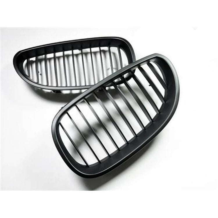 AutoTecknic Aero Replacement Stealth Black Front Grilles For BMW E60 M5