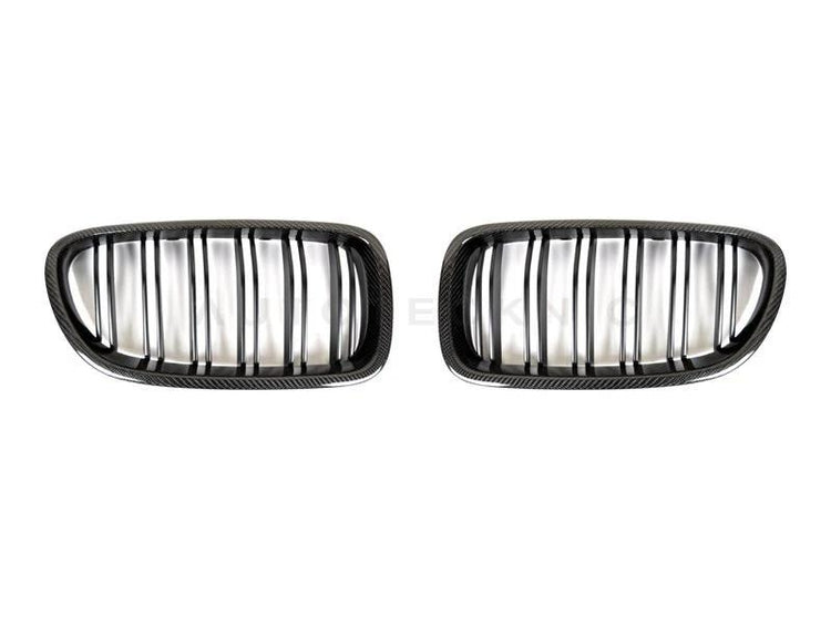 AutoTecknic Aero Carbon Fiber Dual Slats Front Grilles For BMW F10 530i