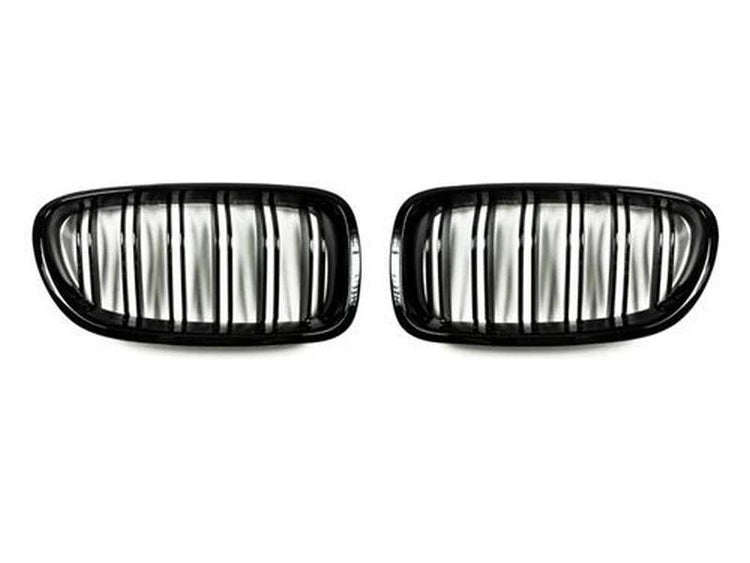 AutoTecknic Aero Glazing Black Dual-slats Front Grilles For BMW F10 535i, 535i xDrive
