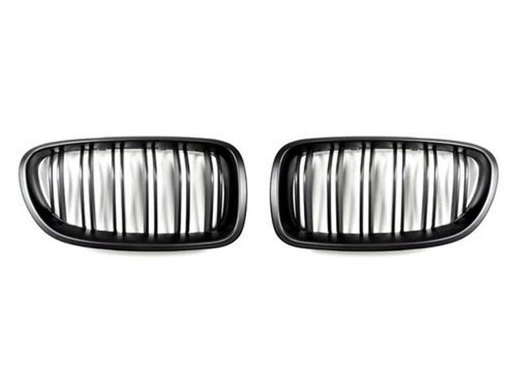 AutoTecknic Aero Stealth Black Dual-slats Front Grilles For BMW F10 550i, 550i xDrive