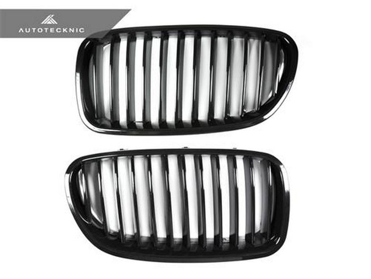 AutoTecknic Aero Glazing Black Front Grilles For BMW F10 520i