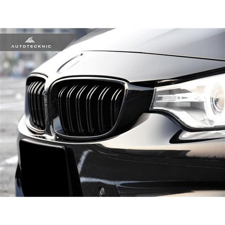 AutoTecknic Aero Glazing Black Dual Slats Front Grilles For BMW F82 M4