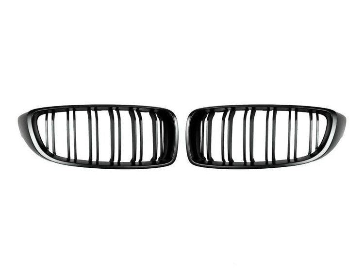 AutoTecknic Aero Stealth Black Dual Slats Front Grilles For BMW F82 M4