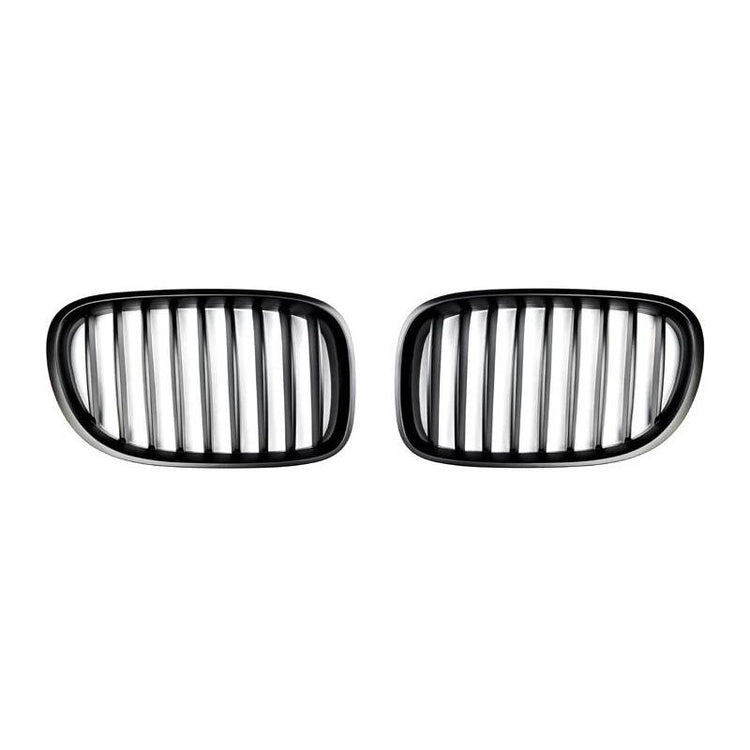 AutoTecknic Aero Replacement Stealth Black Front Grilles For BMW F01,F02 750i