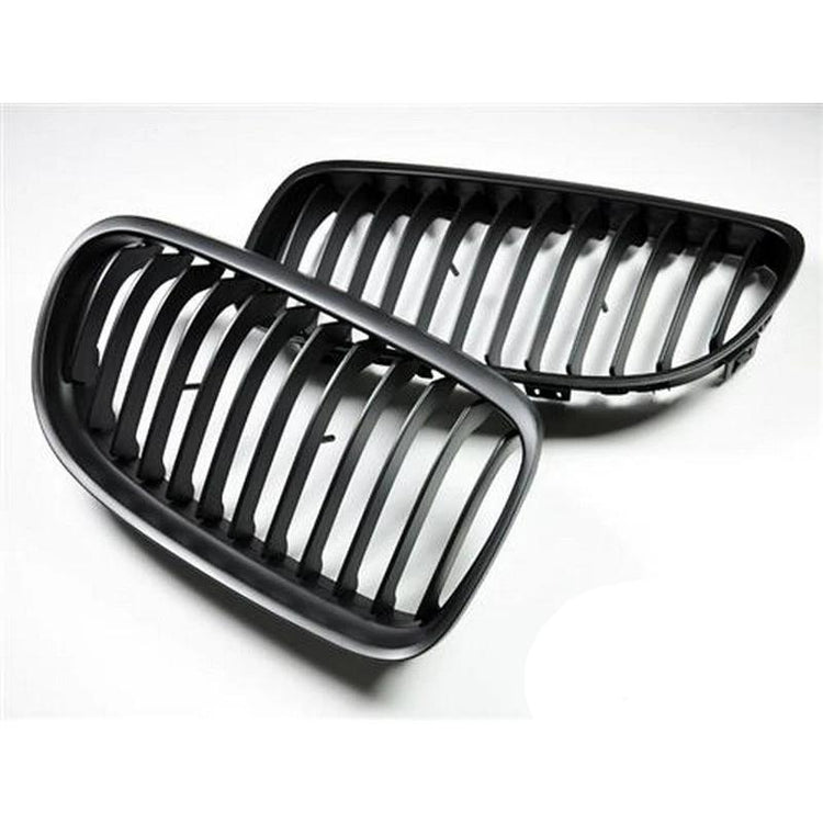AutoTecknic Aero Stealth Black Front Grilles For BMW E91 328i