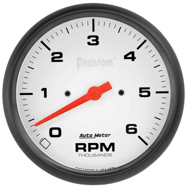 AutoMeter Phantom 5in. 0-6K RPM In-Dash Tachometer Gauge 5876
