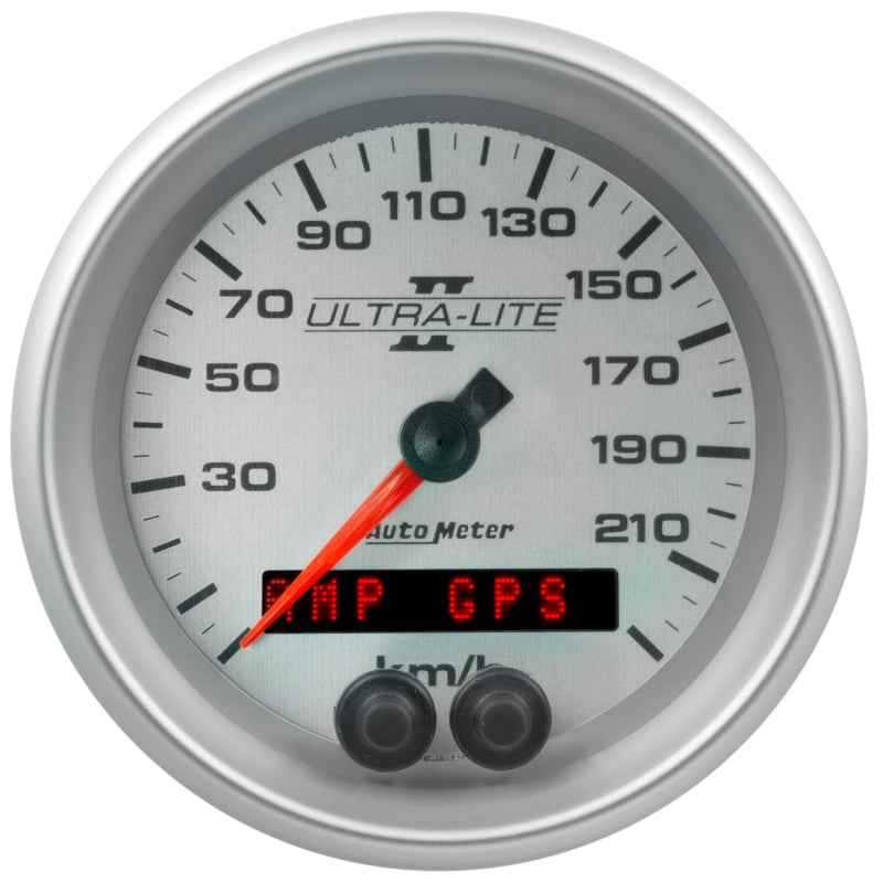Autometer Ultra-Lite II 3-3/8in. 225KM/H (GPS) Speedometer Gauge 4980-M