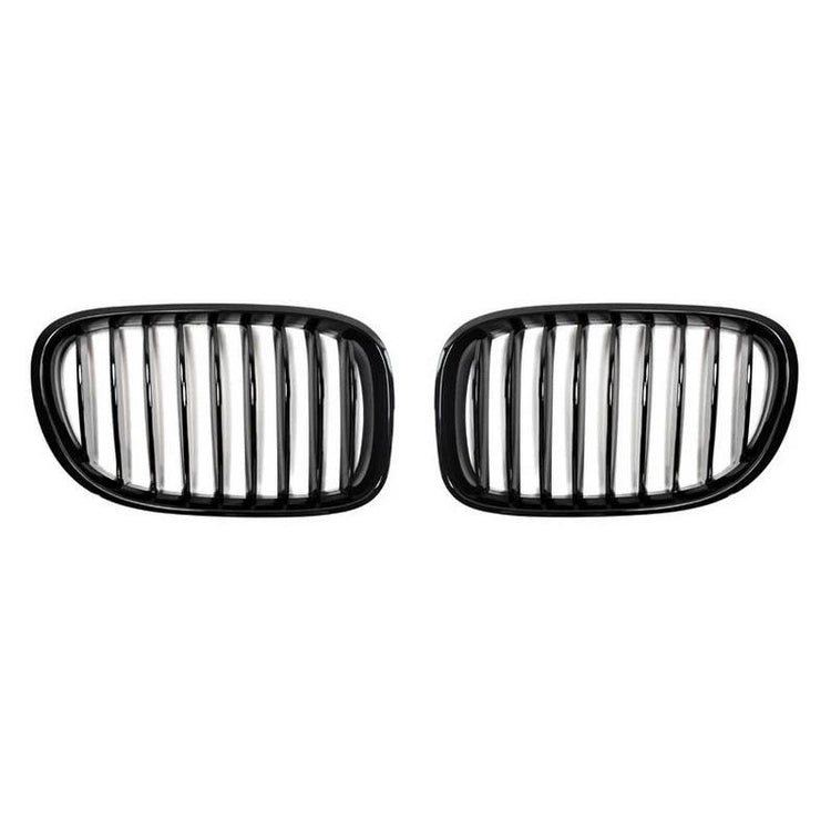 AutoTecknic Aero Replacement Glazing Black Front Grilles For BMW F01,F02 740i