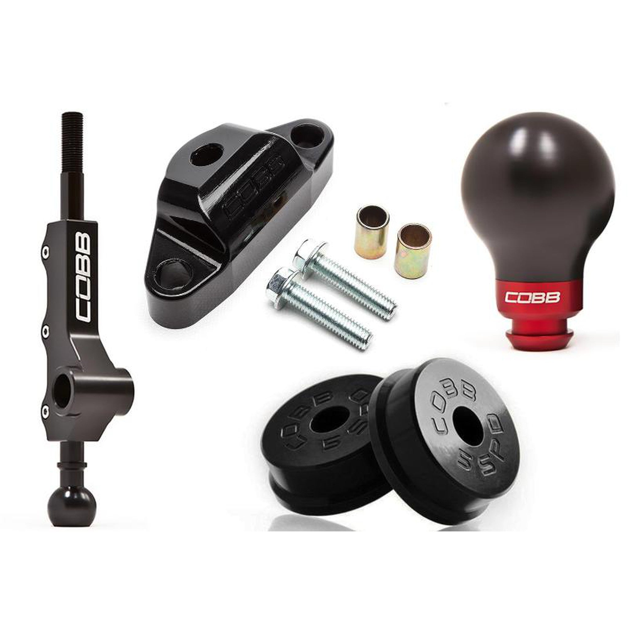 Cobb Black w/ Black Stage 1+ Drivetrain Package w/ Wide Barrel Shifter Subaru WRX 5MT 2002-2007 | 212X01P-BK