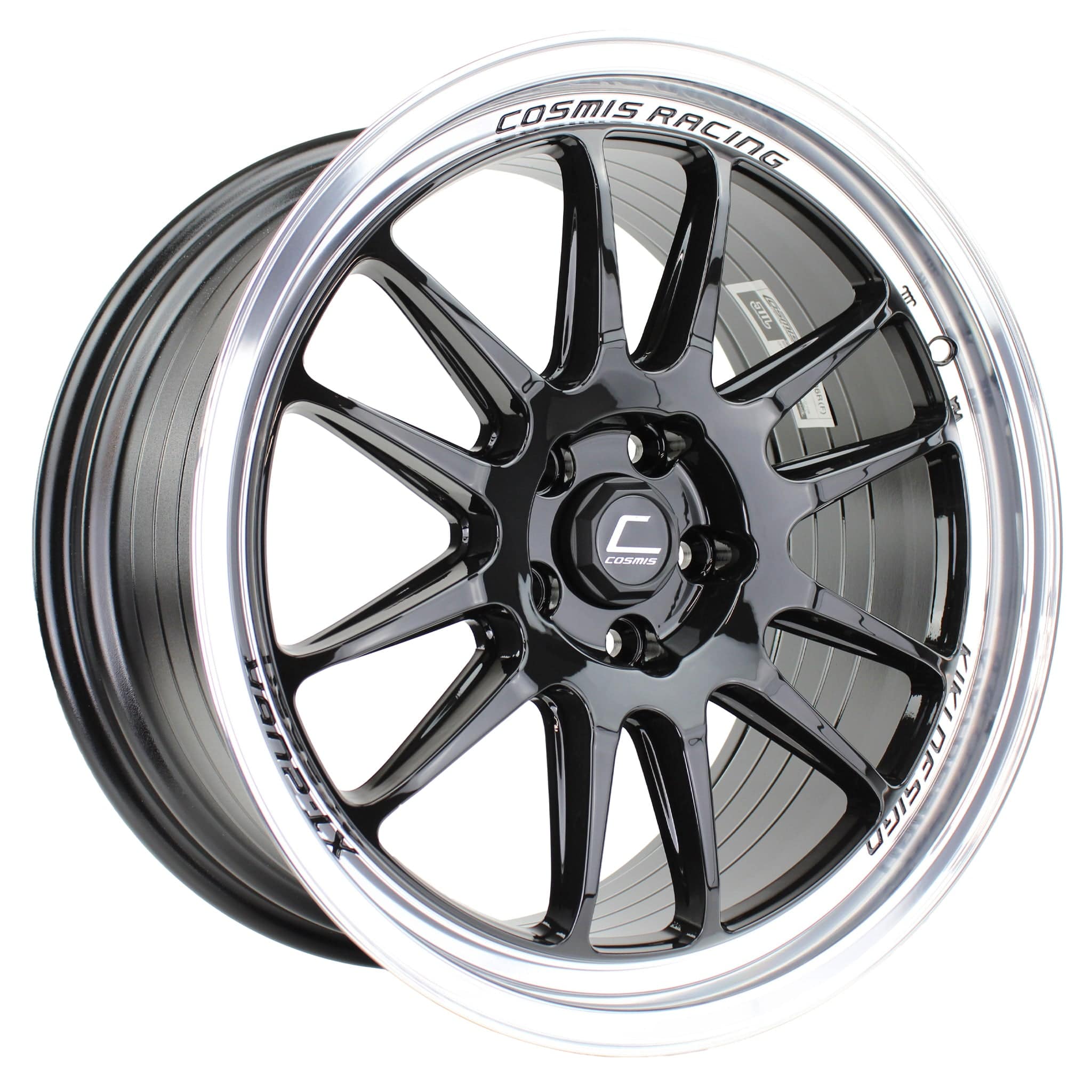 Cosmis Wheels XT-206R Black w/ Machined Lip 18x9 +34 5x108 Wheel