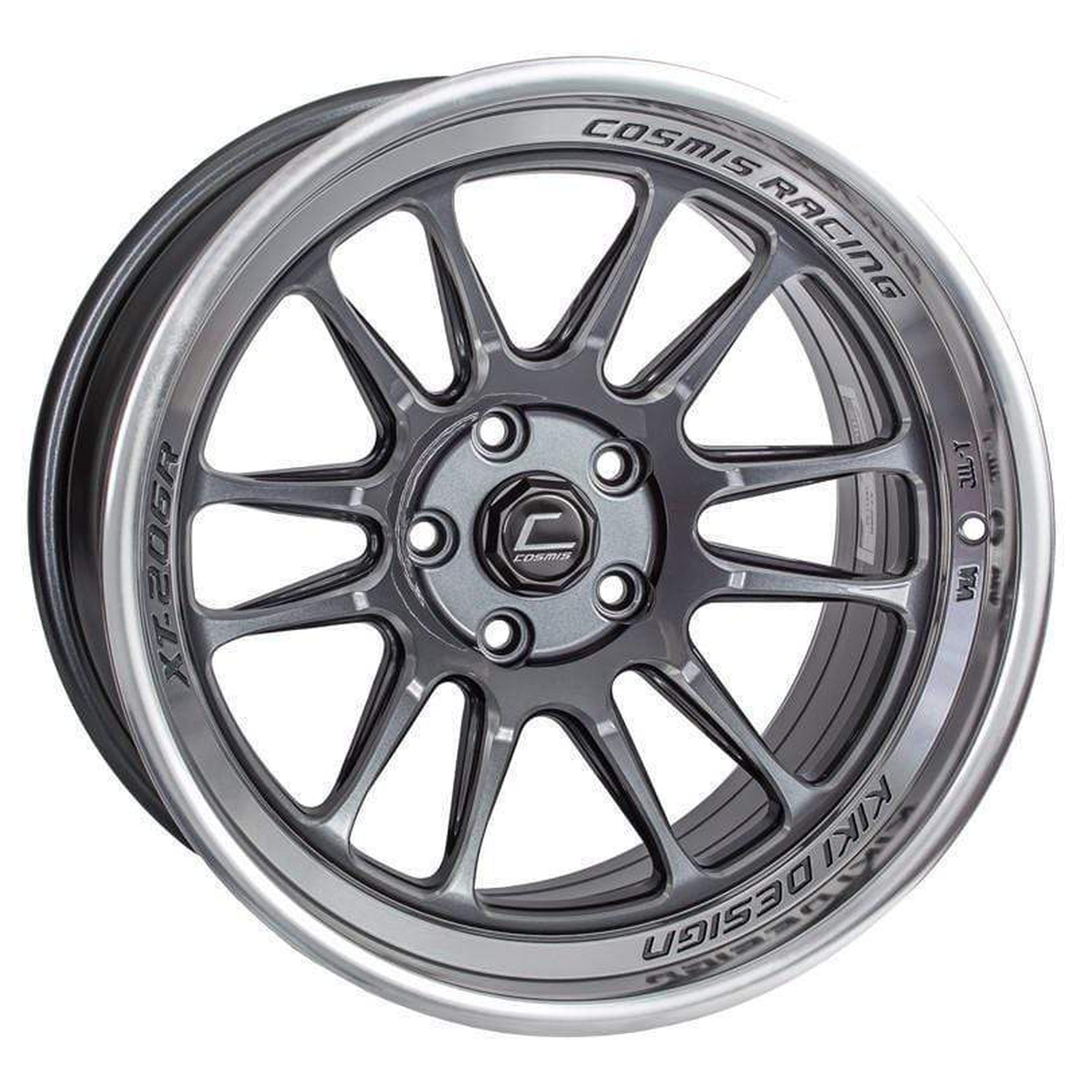 Cosmis Wheels XT-206R Gunmetal w/ Machined Lip Wheel 18x9.5 +10 5x114.3