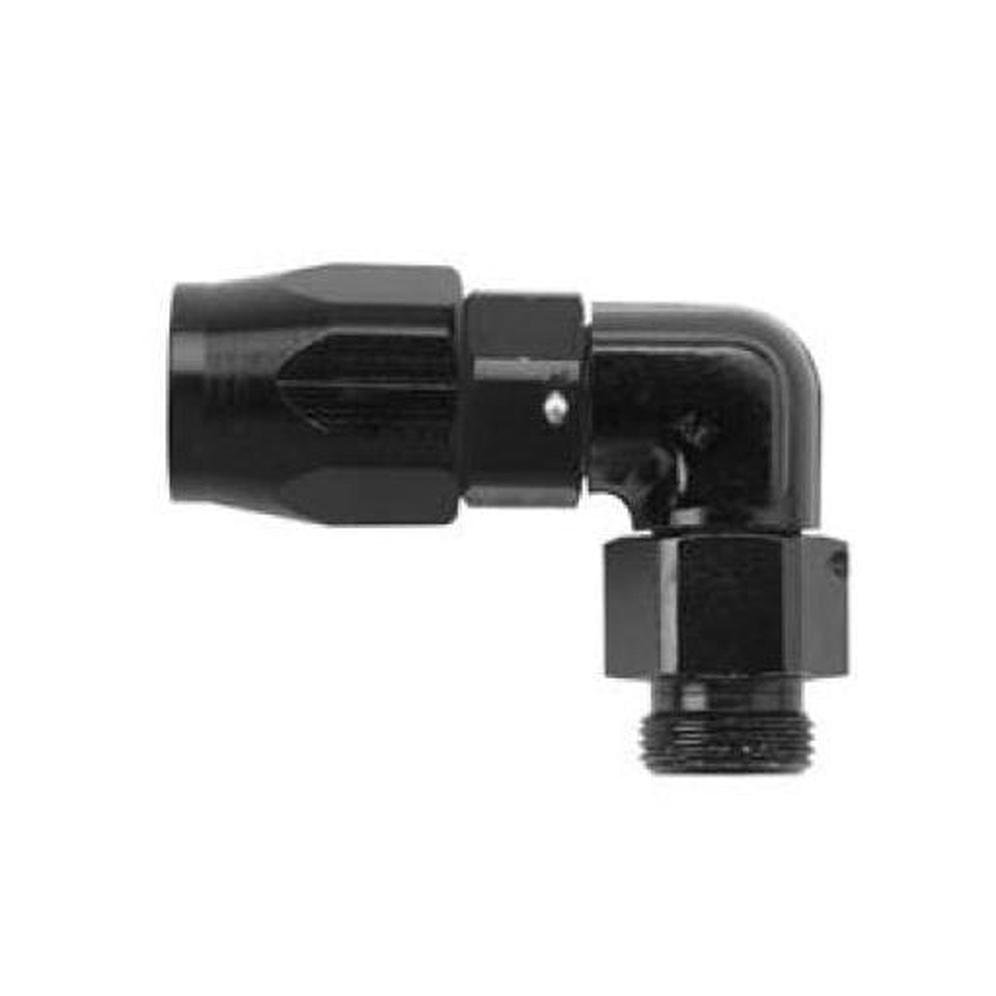 Fragola -6AN x 90 Degree Hose End x 1/4 NPT - Black
