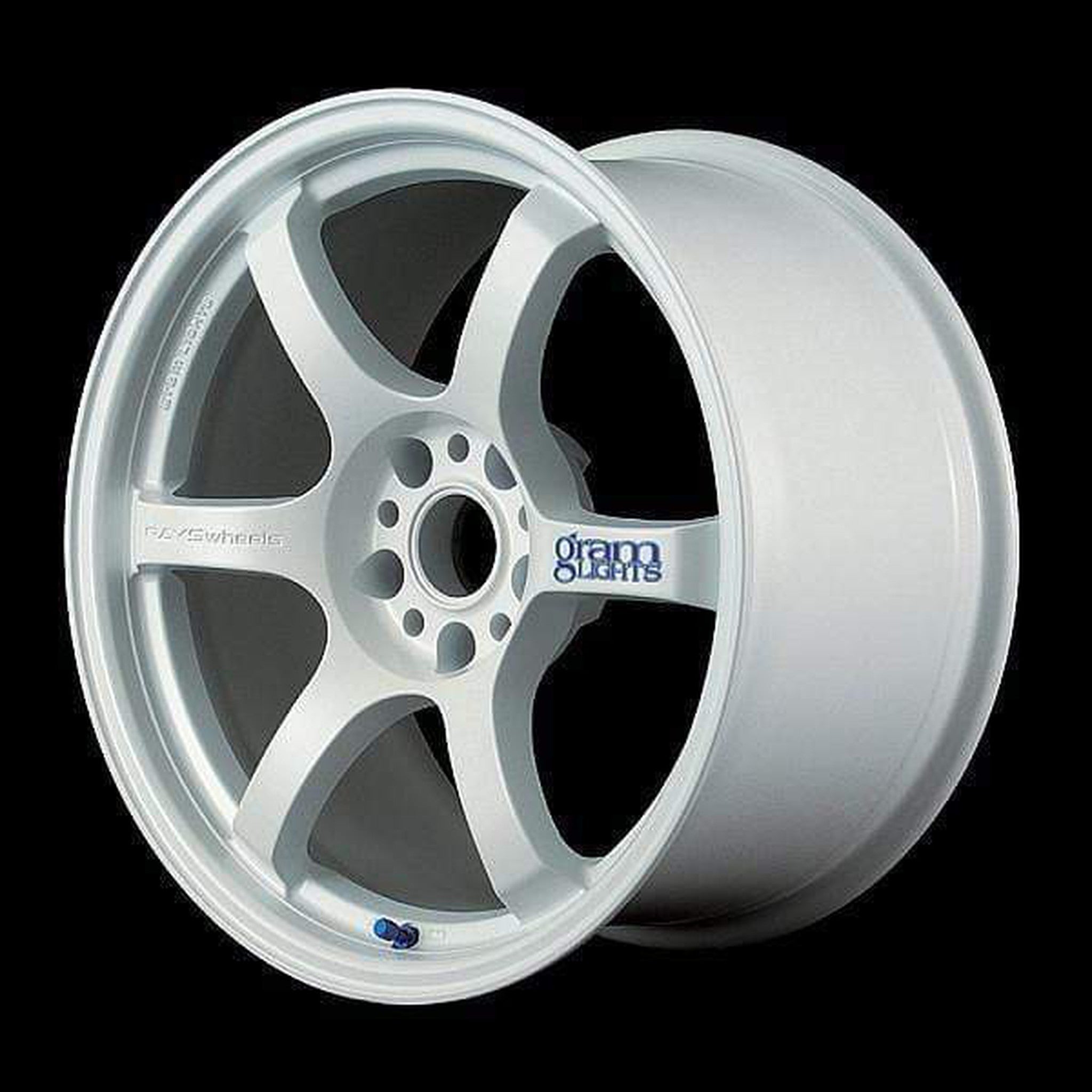 Gram Lights 57DR 15x8 +28 4x100 Champion White Wheel