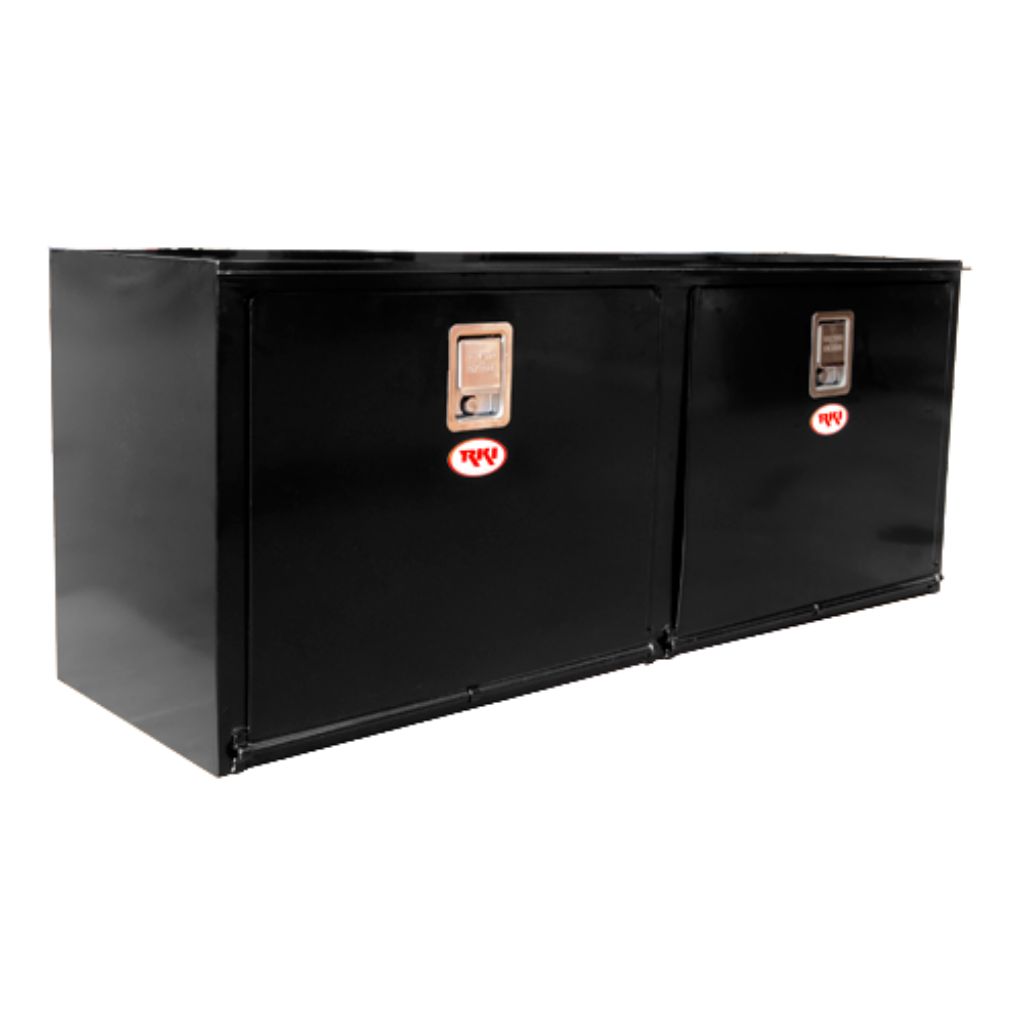 RKI Underbody Truck Box 60x24x18 H-Series 14 Gauge Black Steel Two Doors Model # H602418-2