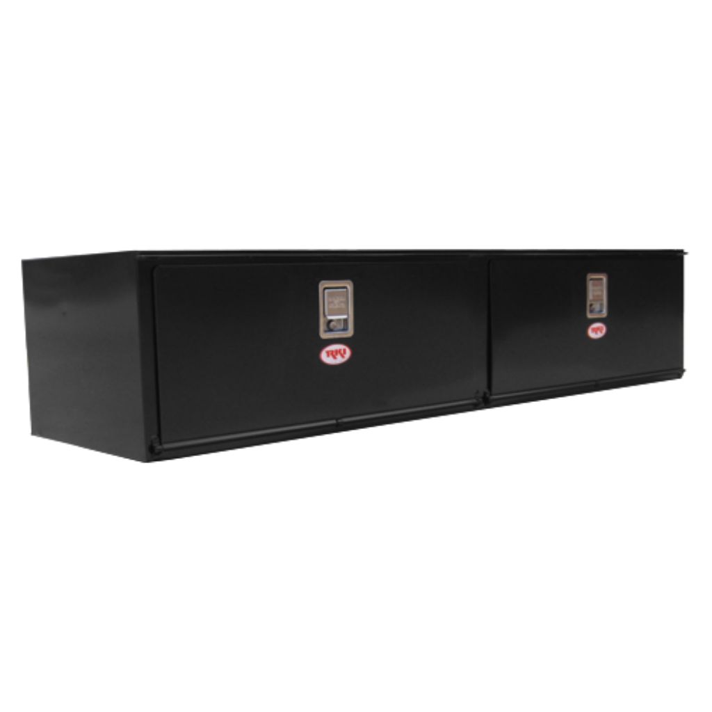 RKI Underbody Truck Box 84x18x24 H-Series 14 Gauge Black Steel Two Doors Model # H841824-2