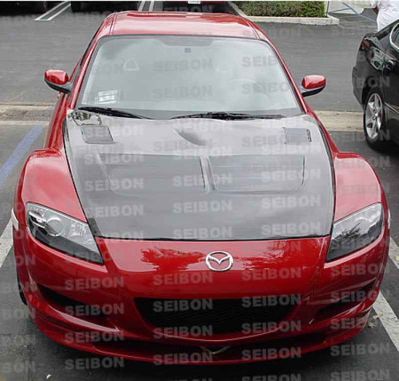 Seibon 04-08 Mazda RX8 TSII Carbon Fiber Hood HD0405MZRX8-TSII
