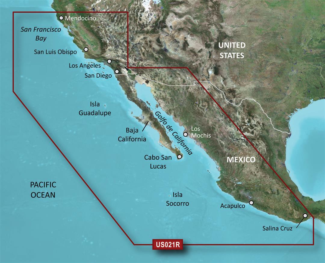 010-C0722-00 Garmin Carto G3V Vus021R - California-Mexico GCM010C072200