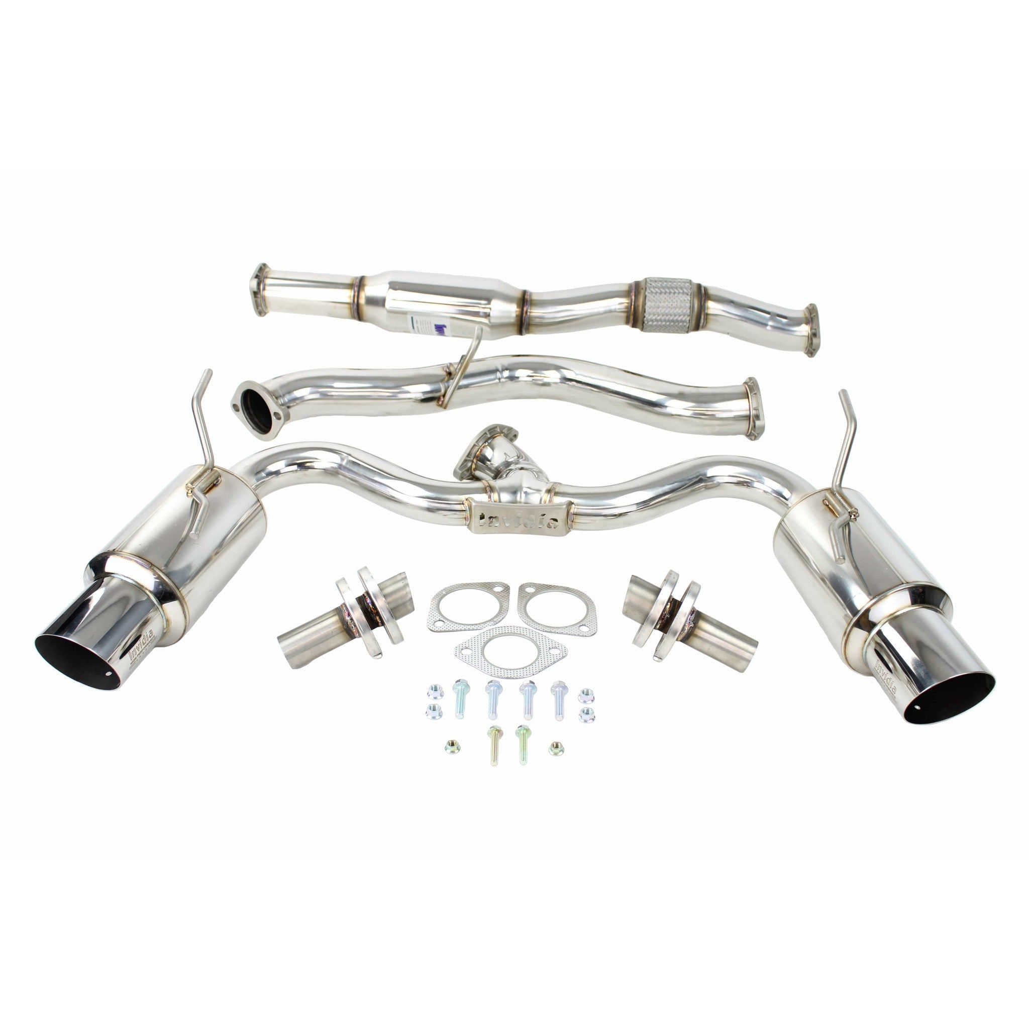 Invidia Dual N1 Single Layer SS Tipped Cat Back Exhaust STI 2008-2014 / WRX 2011-2014 Hatchback | HS08STIGTP