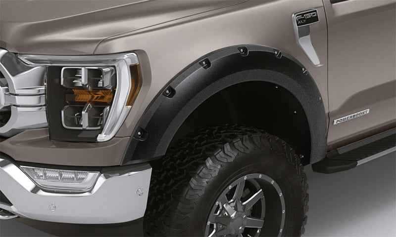 Lund 21-22 Ford F-150 RX-Rivet Style Textured Fender Flares - Black (2 Pc. Front) RX150TA