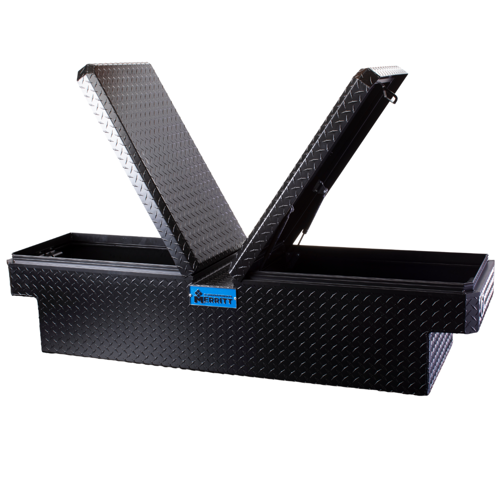 Merritt Gull Wing Crossover Tool Box Extra Deep Diamond Tread Aluminum 19"H x 20"D x 70"L Full Size Trucks