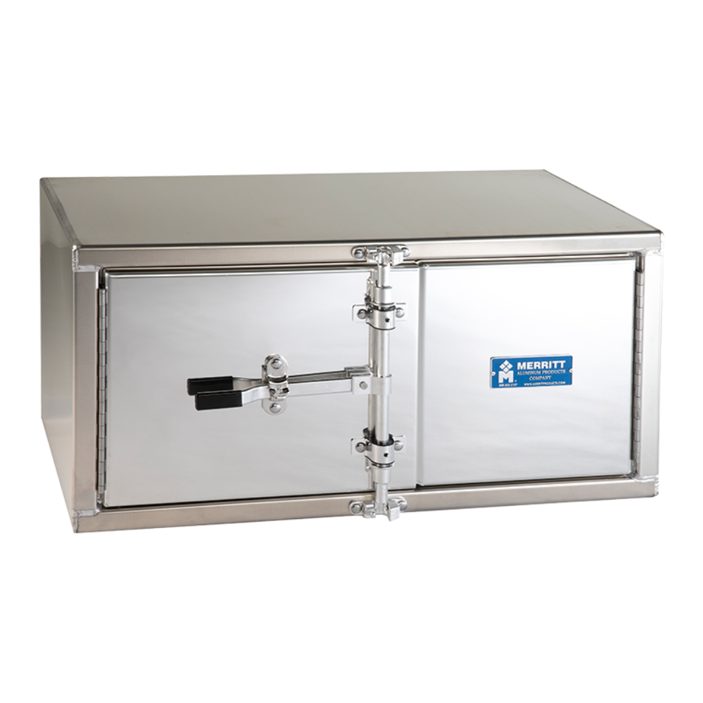 Merritt Underbody Cam Lock Tool Box 18"H x 24"D x 48"L Smooth Aluminum Double Door 6508