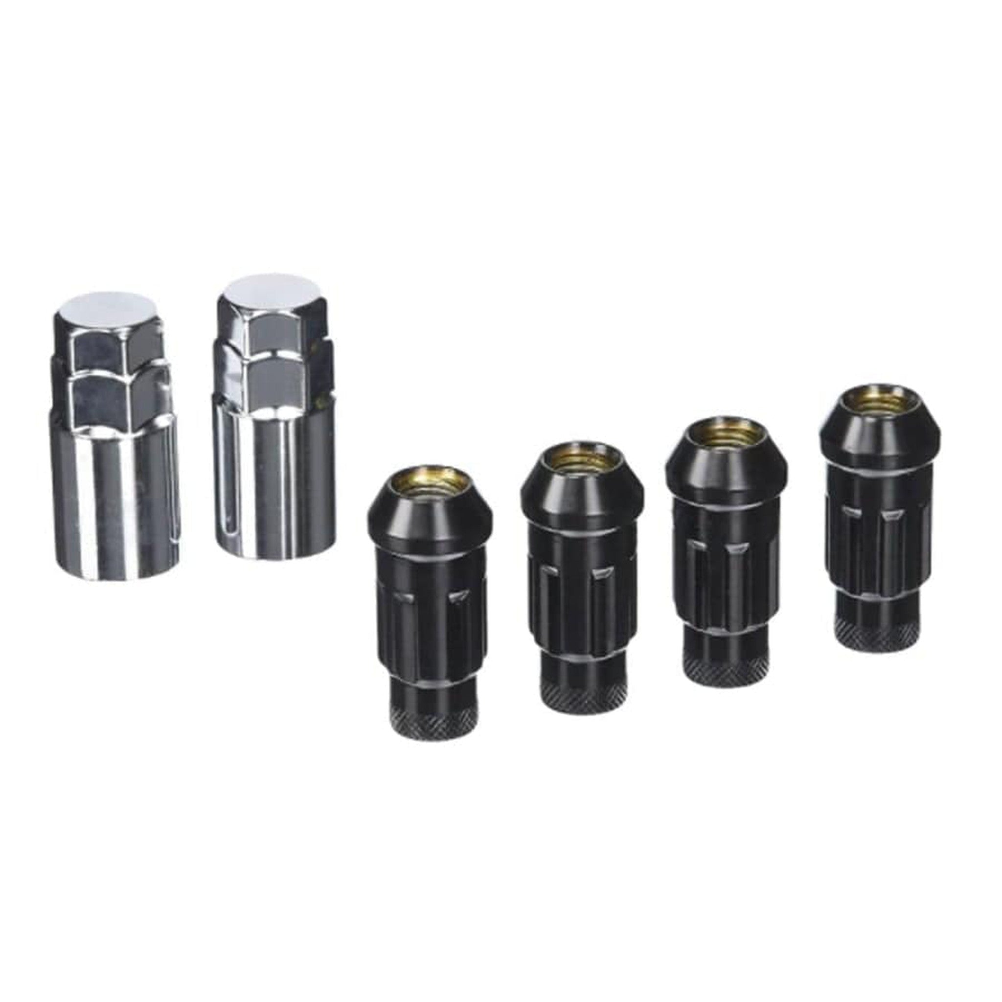 Muteki SR48 Open End Locking Lug Nut Set of 4 - Black 12x1.50 48mm