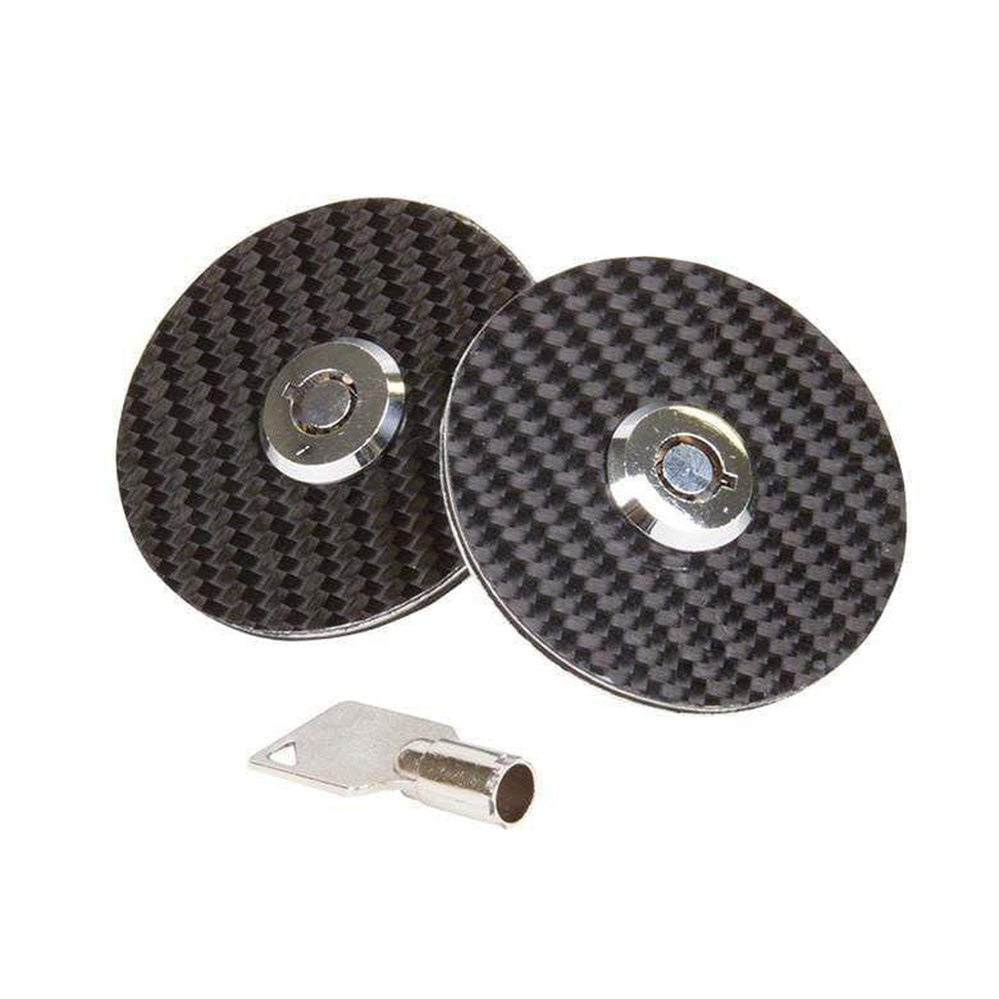 NRG Black Carbon Fiber Overlay Hood Pins with Lock | CHL-100