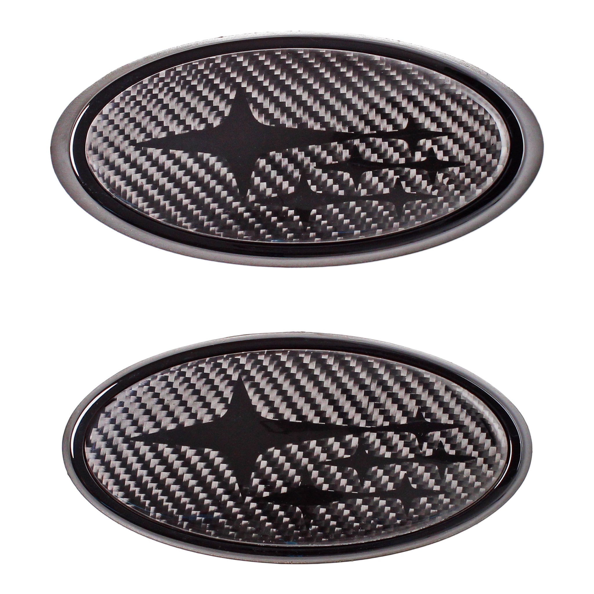 Noble Carbon Fiber Front and Rear Emblems Subaru WRX / STI 2015-2021 - Black Stars