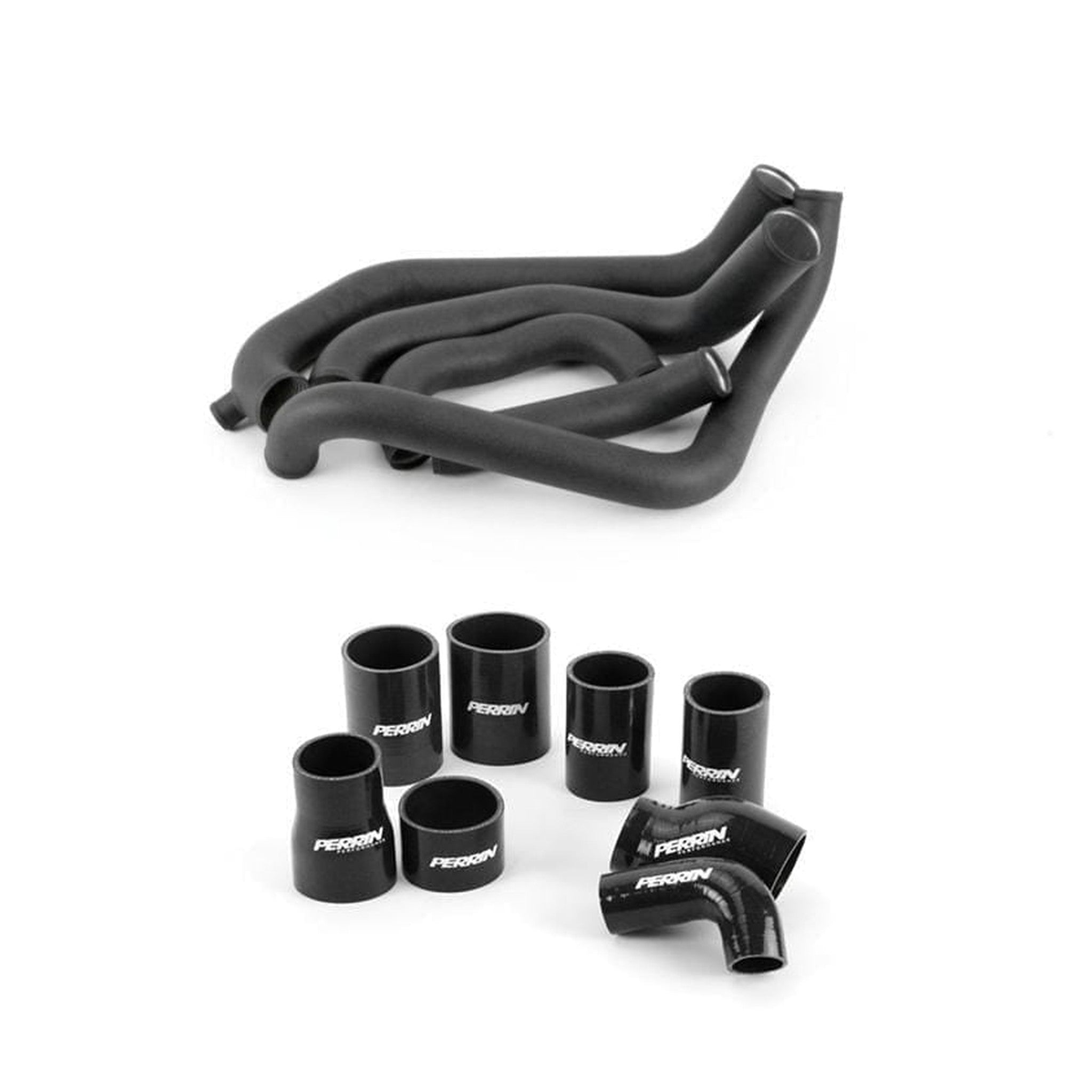 Perrin Front Mount Intercooler Piping Kit Black w/ Black Silicone Subaru WRX 2008-2014 | PSP-ITR-436-2BK/BK