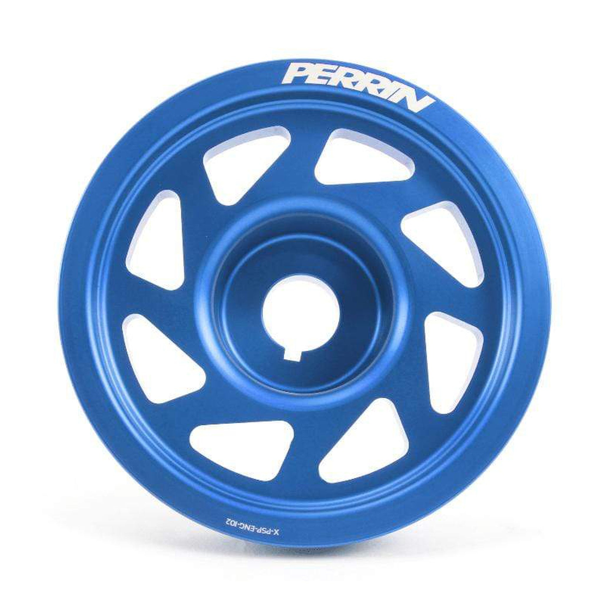 Perrin Lightweight Crank Pulley w/o AC Blue Subaru WRX 2002-2014 / STI 2004-2021 | PSP-ENG-102BL