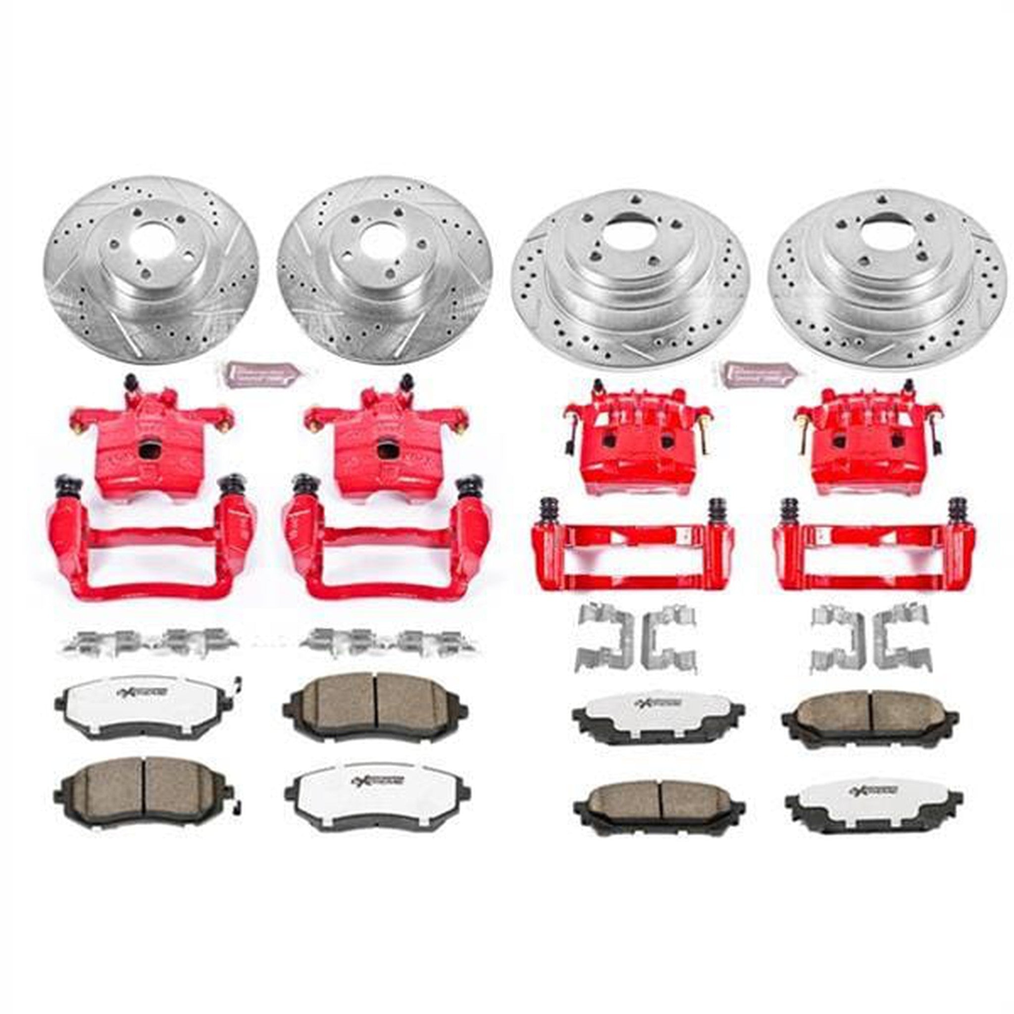 Power Stop 2006 Subaru Forester XT Front & Rear Z26 Street Warrior Brake Kit w/Calipers