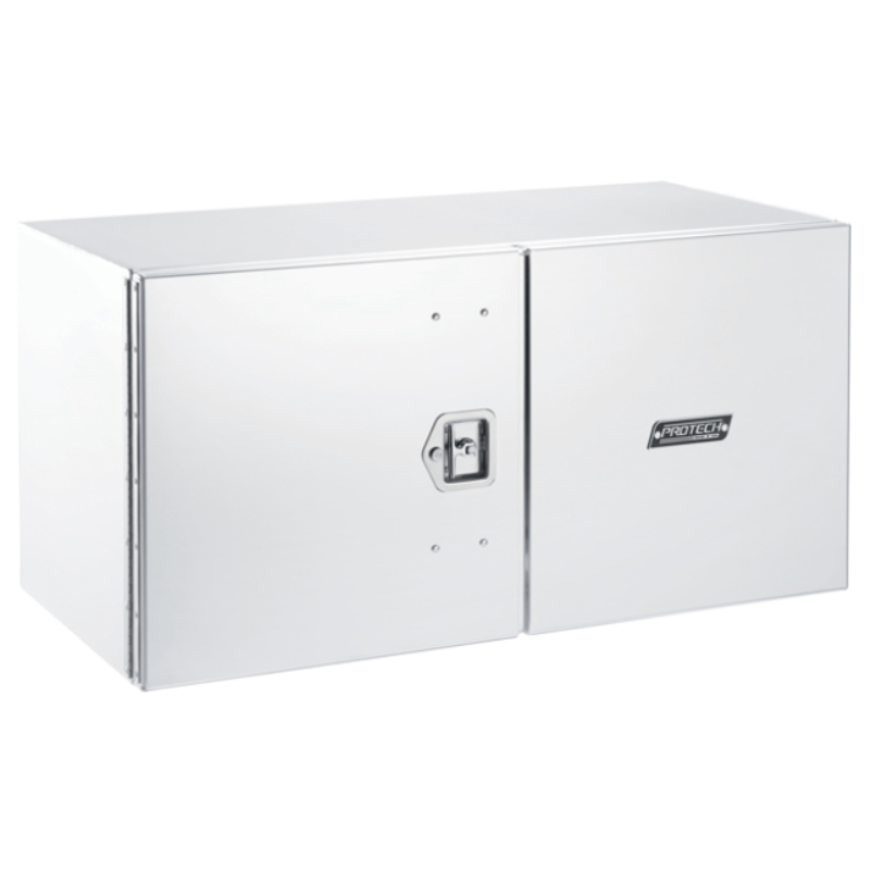 ProTech Underbody Box - 24X24X30 Driver Side Smooth Barn Door Style Latch Bright Aluminum Model 20-2005L