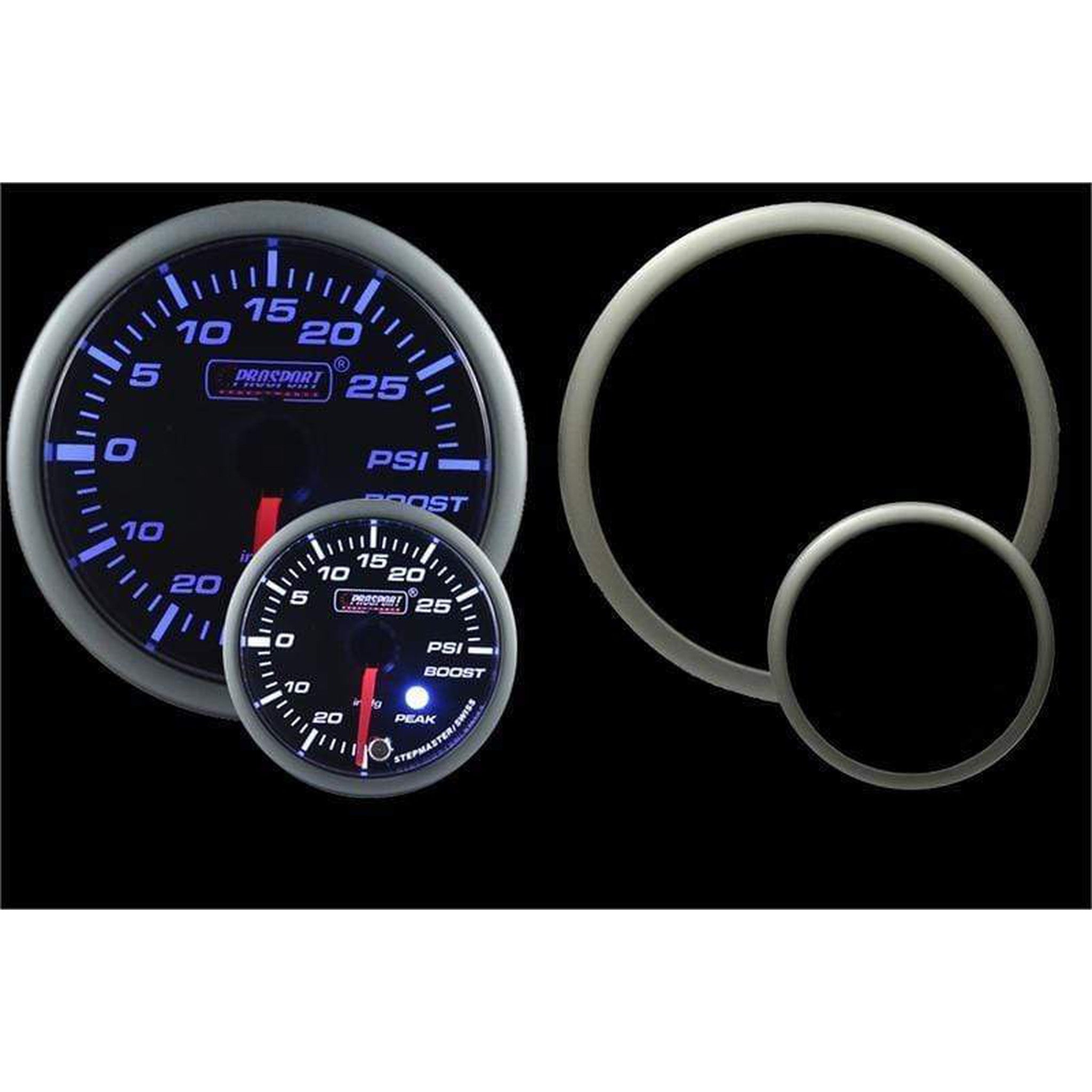 Prosport Premium Series 52mm Electric Boost Gauge - Blue/White