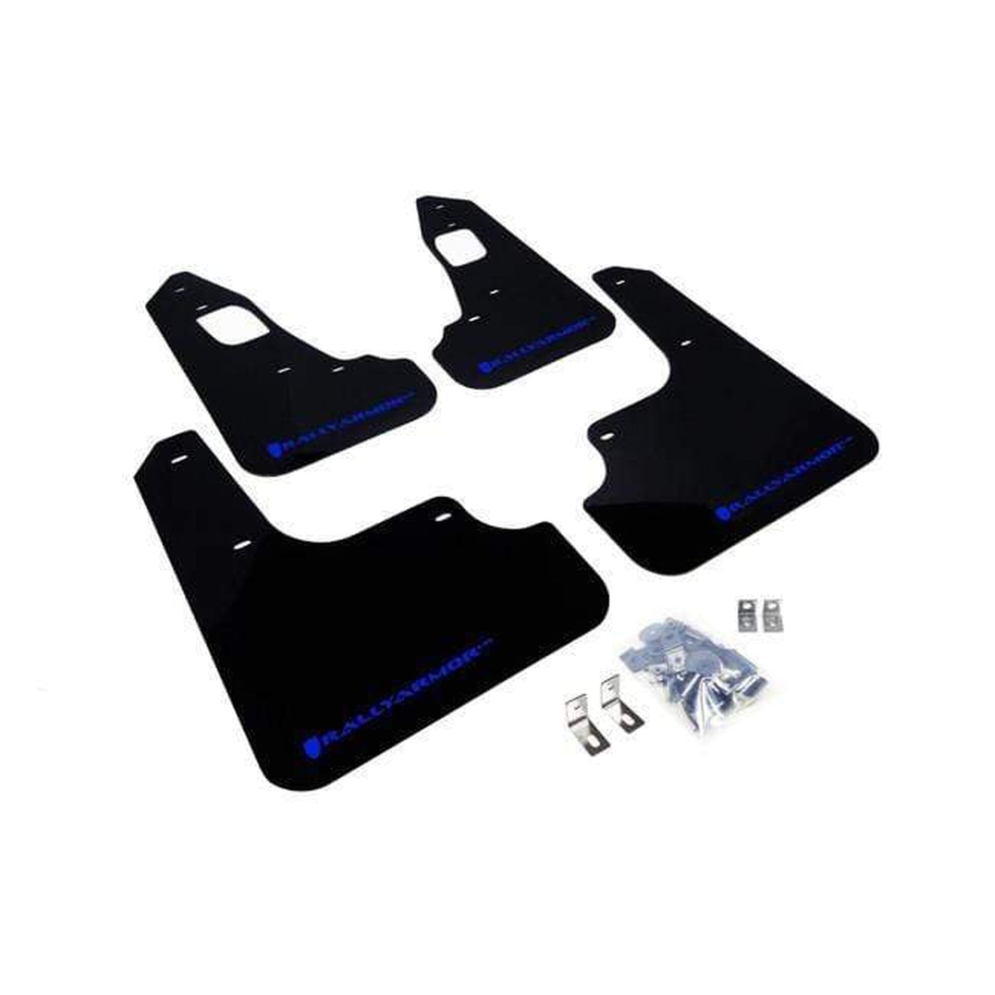 Rally Armor Black Mud Flap w/ Blue Logo Mitsubishi EVO X
