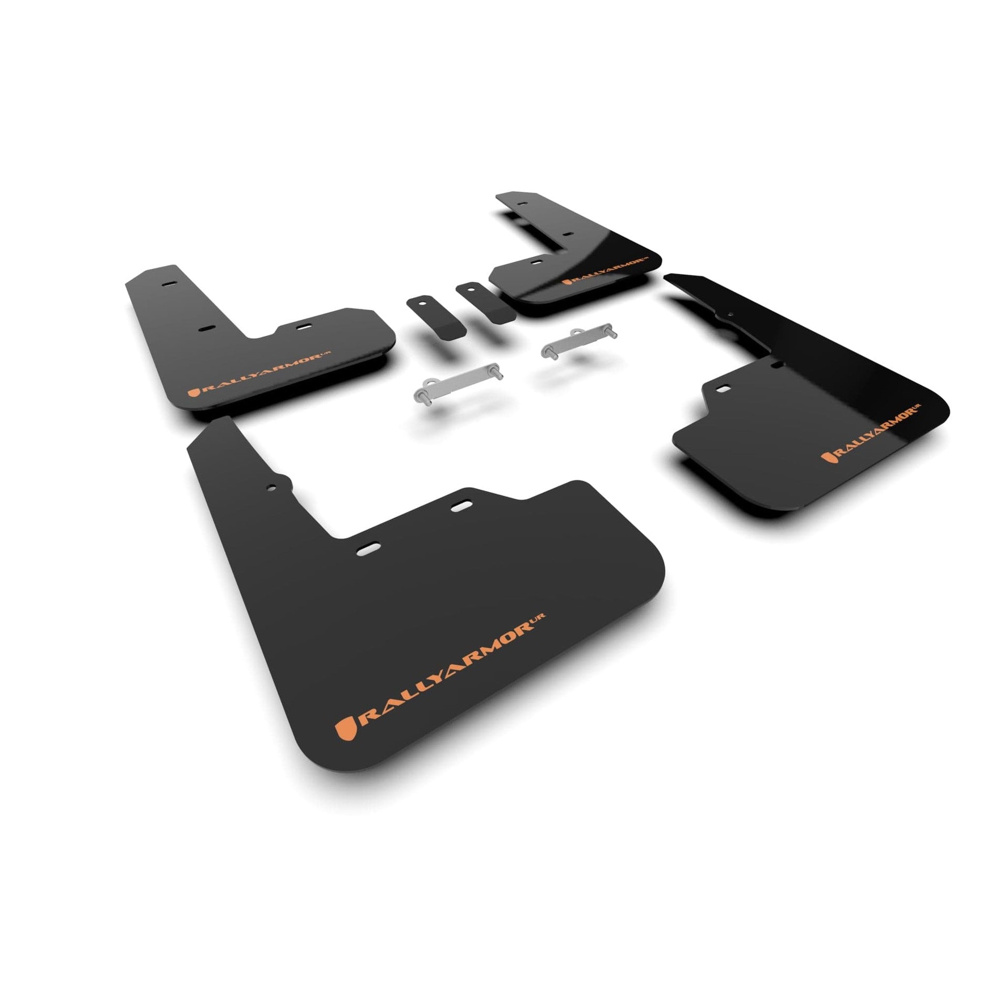 Rally Armor UR Black Mud Flap with Orange Logo Subaru WRX 2022-2025 | MF92-UR-BLK/OR