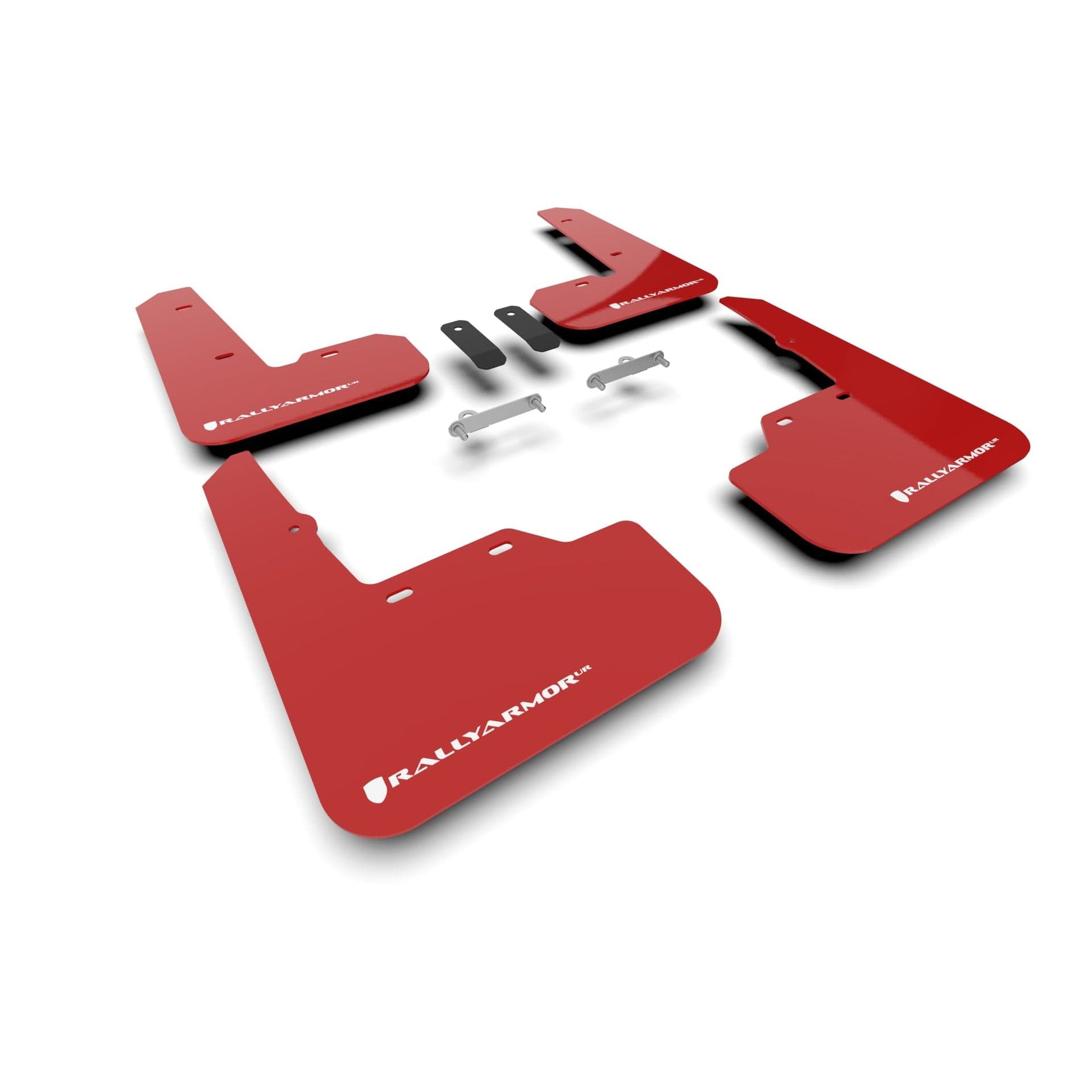 Rally Armor UR Red Mud Flap with White Logo Subaru WRX 2022-2025 | MF92-UR-RD/WH